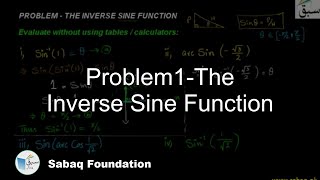 Problem1-The Inverse Sine Function