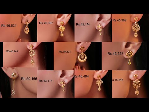 Latest gold earrings with price