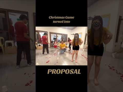 Christmas Games turned into Proposal #love #surpriseproposal #couplegoals #praposal
