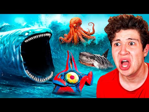 ENFRENTO al BLOOP vs KRAKEN vs MEGALODÓN en GTA 5... 🐋🌊 (Mods)