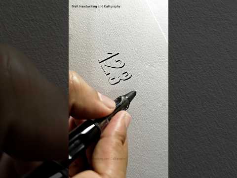 Super Satisfying art of creating numbers in 3D shadow lettering #shortsfeed #3d