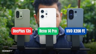 OnePlus 13s VS OPPO Reno 14 Pro VS VIVO X200FE 📸 Camera Comparision