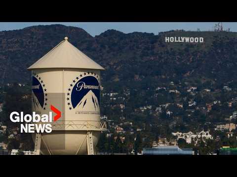 YouTube video thumbnail: 1,000+ in Hollywood Sign Letter Opposing Paramount-Warner Bros. Deal