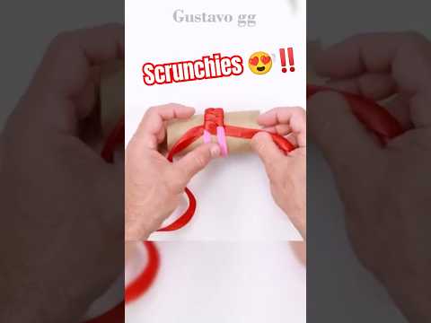 🎀 SCRUNCHIES 😍 método fácil y rápido 👍 Cómo hacer SCRUNCHIES con ligas y cinta de raso #scrunchies