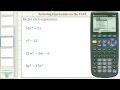 Factoring Expressions with the TI-89 Graphing Calculator