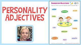 Personality Adjectives - Building Vocabulary - 3rd Grade