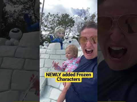 Swim with ELSA & Anna 🔴SUBSCRIBE at Blizzard Beach Let It Go #disneyworld  #elsa #frozen #waterpark