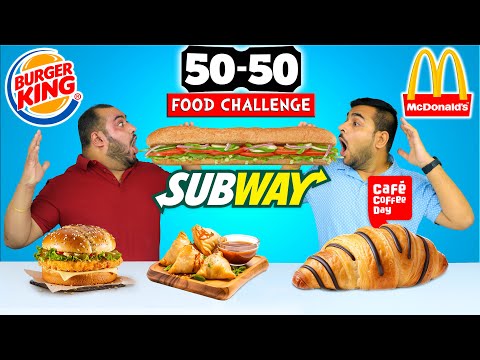 One Bite 50-50 Food Challenge | Fun Food Challenge | Viwa Food World