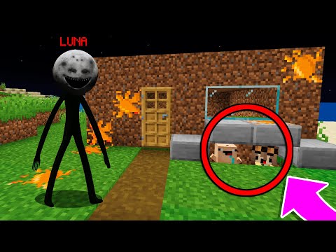 TROLLÉ y ME ESCONDÍ de LA LUNA SE DESPIERTA 😂 Bebe Noob EL ESCONDITE en MINECRAFT