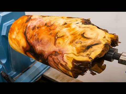 Woodturning - Look What Was Hiding Inside This Chunk Of Wood !!