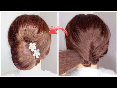 The most elegant and wonderful French hairstyle in an easy and simple way for medium and long hair