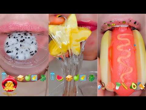 EMOJI FOOD CHALLENGE Satisfying ASMR Eating Mukbang 먹방