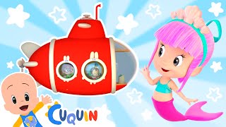 El submarino girando va por el mar . Cleo y Cuquín en Español.