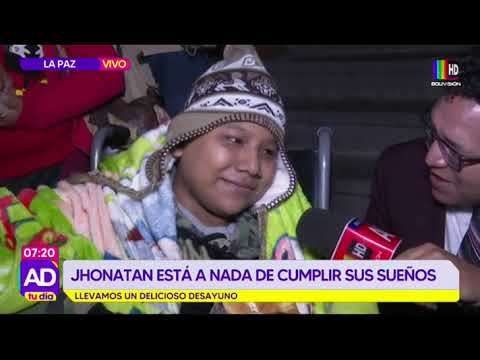 Jhonatan está cerca de cumplir sus sueños