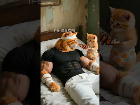 小橘貓為了爸爸偷了烤魚，最後粉色貓帶來好多零食跟它們在一起了幸福時刻 小橘貓動畫全集 小貓咪可愛搞笑視頻，二次元，治癒系， DOU+上熱門 憨豆貓喵（収徒） #萌寵出道計劃 #貓咪