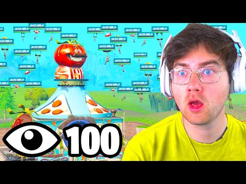 I Got 100 Players To Land At Tomato Town in OG Fortnite (iconic tournament)