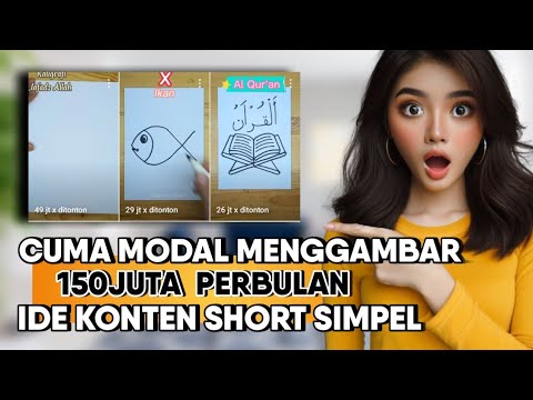 HASILKAN 150JUTA DARI SHORT‼️ Hanya Modal Kertas Dan Pensil Pewarna, Cocok Untuk Yang Gaptek