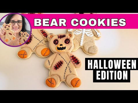 Scary Halloween Bear Cookies