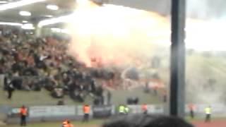 VfL Bochum II - Rot-Weiss Essen (2:4) Bengalos auf der "Sitztribüne"