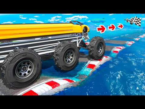 ¿QUÉ TAN LEJOS PUEDE LLEGA UN COCHE SOBRE baches de agua en GTA 5?