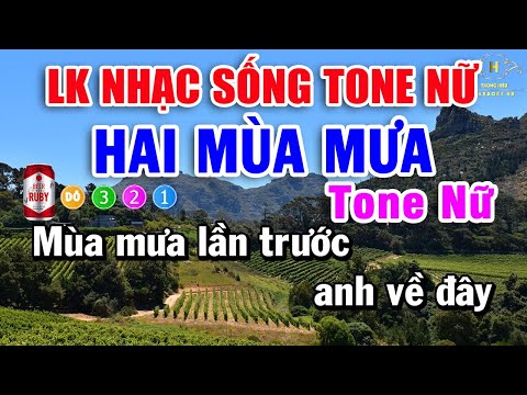 Karaoke Liên Khúc Nhạc Trữ Tình Bolero Tone Nữ | Hai Mùa Mưa – Gõ Cửa Trái Tim