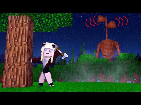 3 NÄCHTE MIT DEM SIRENEN KOPF IN MINECRAFT!
