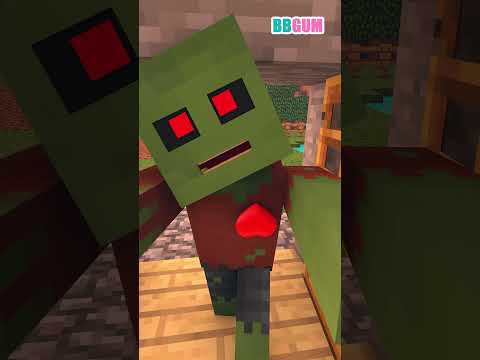 zombies visiting alex and baby noob #minecraftanimation #shorts