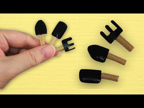 DIY Miniature Craft - Mini Gardening Tools