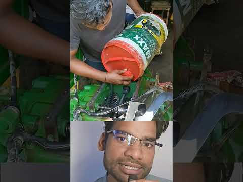 How do you put engine oil in a tractor #shortvideo