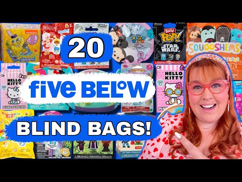 UNBOXING 20 FIVE BELOW MYSTERY BLIND BAGS!! 💙