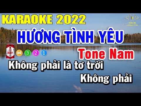 Hương Tình Yêu Karaoke Tone Nam Nhạc Sống | Trọng Hiếu