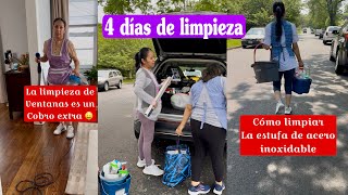 4 dias de limpieza| limpiamos pisos, baños, cocinas| las ventanas son un cargo extra| asmr clean