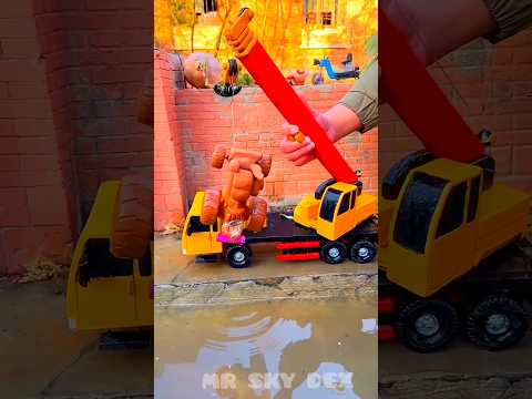 Tractor helping 🚜~ mini wood toy- woodworking art skill/wood hand#shorts