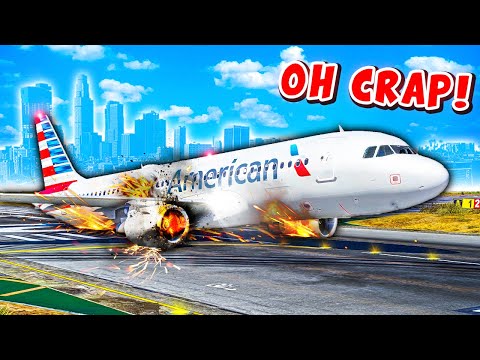 Pilot FORGETS to Lower Landing Gear... Lands Anyway! (GTA 5)