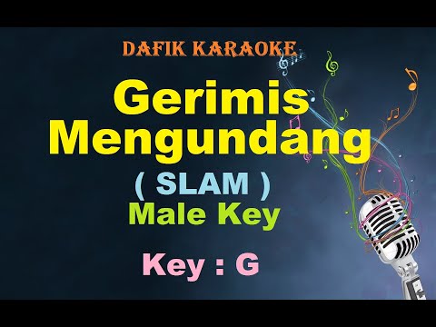 Gerimis mengundang (Karaoke) SLAM Band Malaysia Nada Pria / Male Low Key G