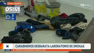 Carabineros desbarata laboratorio de drogas en Maipú