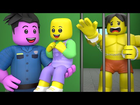 ROBLOX Brookhaven 🏡RP - FUNNY MOMENTS - Legendary Jailbreak : Baby Moblox Vs Evil Muscular Prisoner