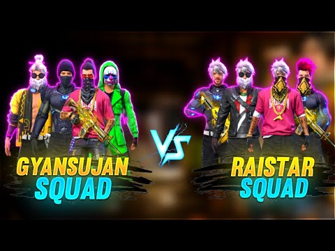 Raistar Squad VS GyanSujan Squad Over Power Gameplay || Garena Free Fire || Gyan Gaming