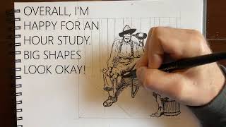 Pencil & Ink Drawing of James Kokomo Arnold 1-Hour Time Lapse