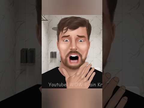 😮 [ASMR Animation] MrBeast Swallowed a Toothbrush?! 🪥👄 | Throat Rescue & Weirdly Satisfying