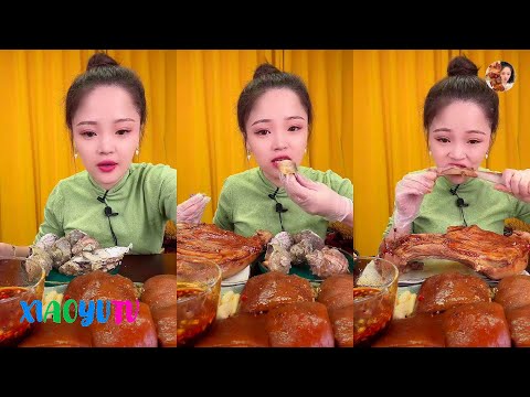 【Xiaoyu Mukbang】XIAOYU EATING SHOW。MUKBANG SATISFYING。Mukbang Chinese。N02。080322。1