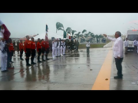 Inauguración y Abanderamiento: Sector Naval Boca de Chila, desde Compostela, Nayarit