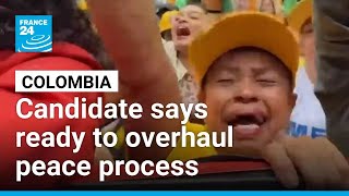 YouTube video thumbnail:  Colombia Leftist Candidate Says Ready to Overhaul Peace Process