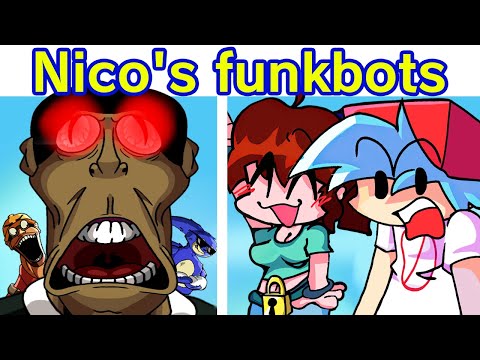 Friday Night Funkin' Nico's Funkbots: Reimagined DEMO | Roblox Nico's Nextbots Chased (FNF) (Obunga)