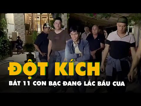 Đang say mê đánh bầu cua thì cảnh sát ập vào, 11 con bạc về đồn