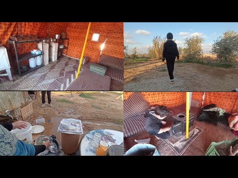 روتيني بخيمتي 🏕️انا مش بخير يا خواتي دعواتكن معي 🤲