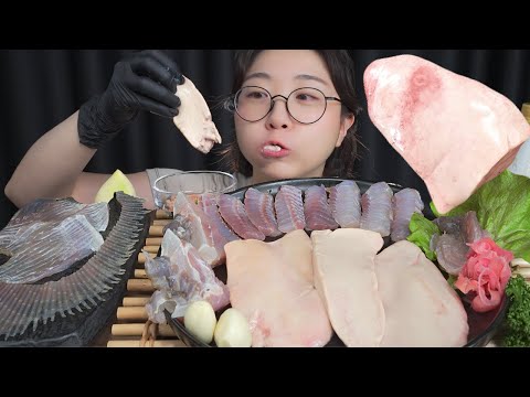 녹진한 홍어간에 꾸리꾸리 홍어지느러미 Mukbang eating show