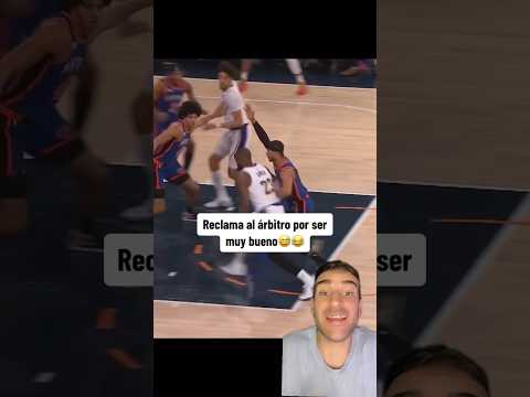 Falta sobre LeBron, y le dice esto al árbitro tipazo Josh Hart😂 #nba #baloncesto #nbaespaña #knicks