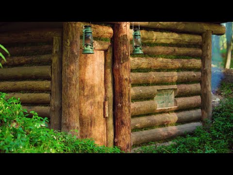 Building a Natural Bushcraft Shelter from START to FINISH in the Wild, Landscaping, Bushcraft skills