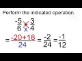 Operations with Fractions